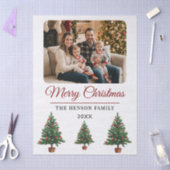 Modern Personalized Family Photo Christmas Tissuepapier (Craft)