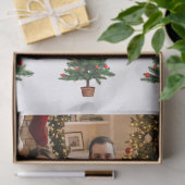 Modern Personalized Family Photo Christmas Tissuepapier (Geschenk)