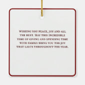 Modern Personalized Family Photo Merry Christmas  Keramisch Ornament (Achterkant)