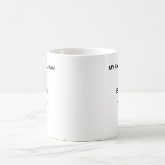Modern Personalized Favorite Human Coffee Mug Koffiemok (Center)