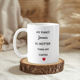 Modern Personalized Fiancé Coffee Mug Koffiemok