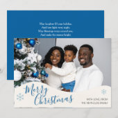 Modern Personalized Flat Christmas Greeting Card Bedankkaart (Voorkant / Achterkant)