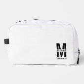 Modern Personalized Groomsmen Monogram and Name Toilettasje (Voorkant)