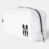 Modern Personalized Groomsmen Monogram and Name Toilettasje (Rechterhoek)