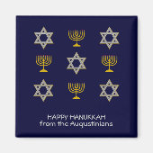 Modern Personalized Hanukkah Magneet (Voorkant)