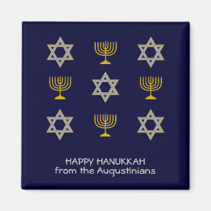 Modern Personalized Hanukkah Magneet