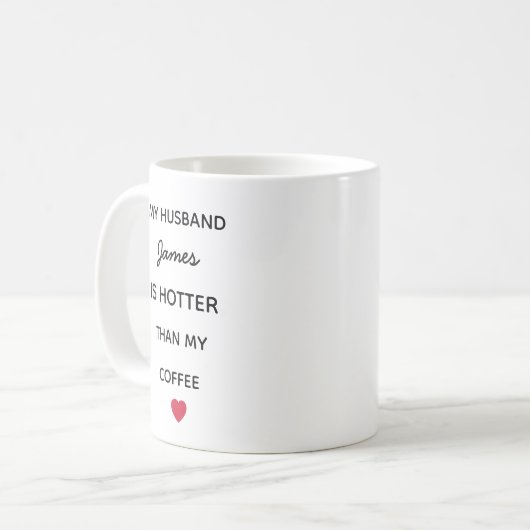 Modern Personalized Husband Coffee Mug Koffiemok (Voorkant links)