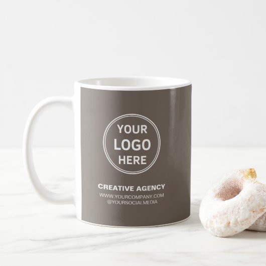 Modern Personalized Logo Business Koffiemok (Met donut)
