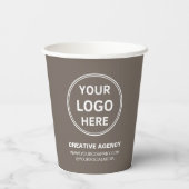 Modern Personalized Logo Business Papieren Bekers (Achterkant)