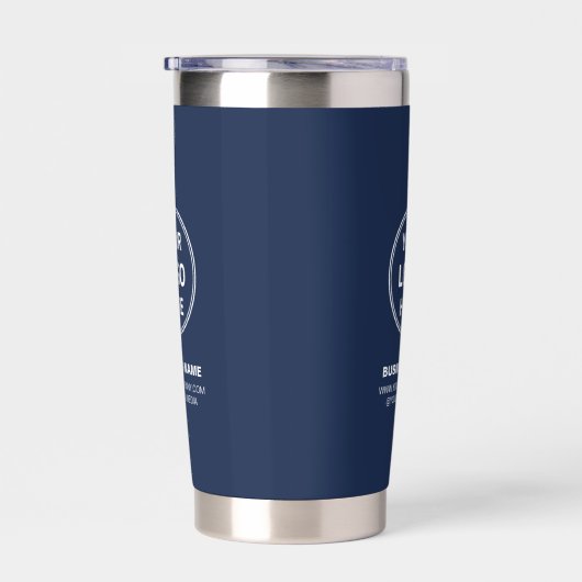 Modern Personalized Logo Navy Blue Business Geïsoleerde Drinkbeker (Rechts)