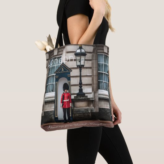 Modern Personalized London Verenigd Koninkrijk Tote Bag (Dichtbij)