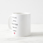 Modern Personalized Love Coffee Mug Koffiemok (Voorkant links)