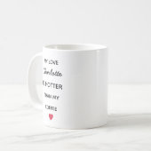 Modern Personalized Love Coffee Mug Koffiemok (Voorkant links)