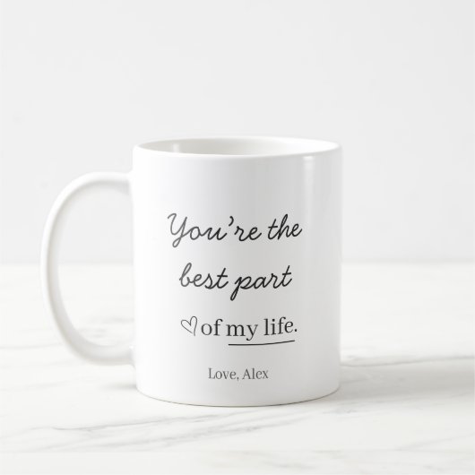 Modern Personalized Love Mug Koffiemok (Links)