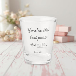 Modern Personalized Love Quote Shot Glass Glas