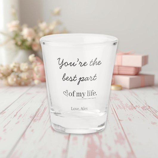 Modern Personalized Love Quote Shot Glass Shot Glas