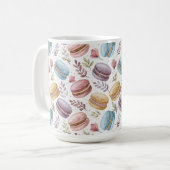 Modern Personalized Macaron Desserts Koffiemok (Voorkant links)