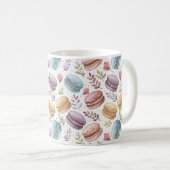 Modern Personalized Macaron Desserts Koffiemok (Voorkant rechts)