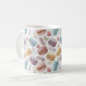 Modern Personalized Macaron Desserts Koffiemok (Voorkant links)
