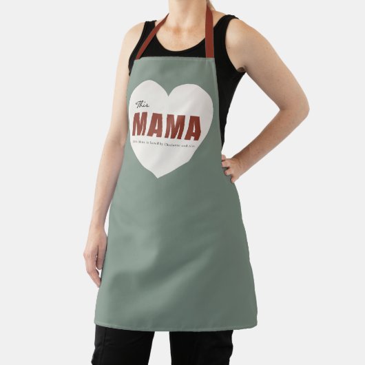 Modern Personalized Mama Heart Apron Schort (Insitu)