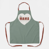 Modern Personalized Mama Heart Apron Schort (Voorkant)