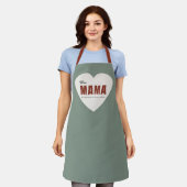 Modern Personalized Mama Heart Apron Schort (Gedragen)