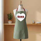 Modern Personalized Mama Heart Apron Schort
