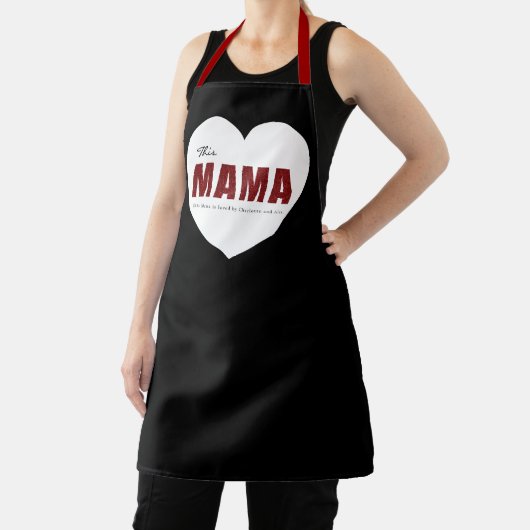 Modern Personalized Mama Heart Apron Schort (Insitu)