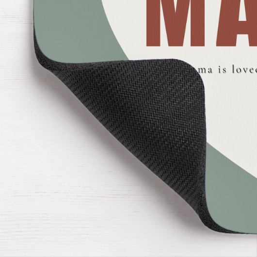 Modern Personalized Mama Heart Mouse Pad Muismat (Hoek)