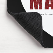 Modern Personalized Mama Heart Mouse Pad Muismat (Hoek)