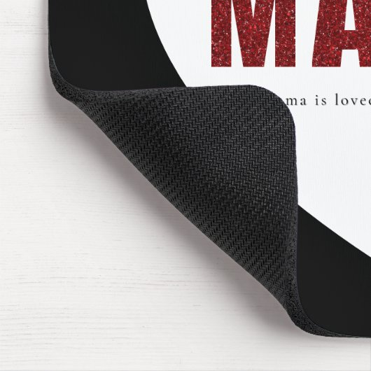 Modern Personalized Mama Heart Mouse Pad Muismat (Hoek)