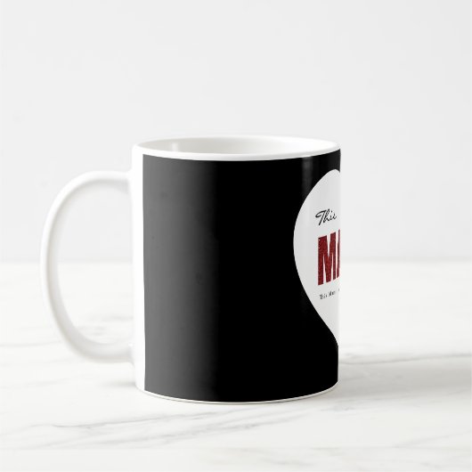 Modern Personalized Mama Heart Mug Koffiemok (Links)