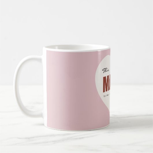 Modern Personalized Mama Heart Mug Koffiemok (Links)