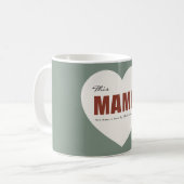 Modern Personalized Mama Heart Mug Koffiemok (Voorkant links)