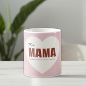 Modern Personalized Mama Heart Mug Koffiemok