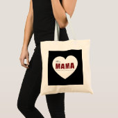 Modern Personalized Mama Heart Tote Bag (Voorkant (product))