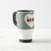 Modern Personalized Mama Heart Travel Mug Reisbeker (Voorkant links)