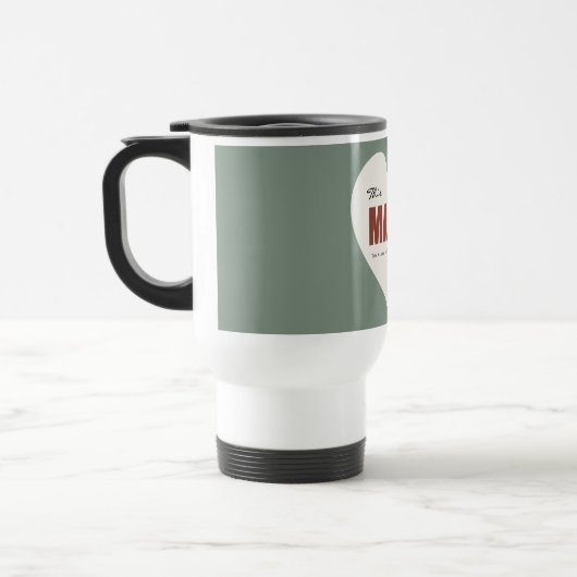 Modern Personalized Mama Heart Travel Mug Reisbeker (Links)