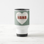 Modern Personalized Mama Heart Travel Mug Reisbeker (Center)
