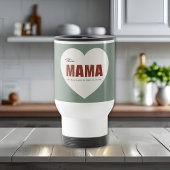 Modern Personalized Mama Heart Travel Mug Reisbeker