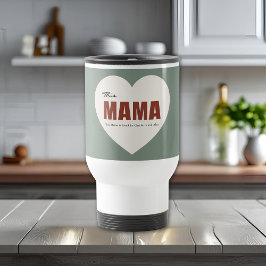 Modern Personalized Mama Heart Travel Mug Reisbeker