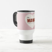 Modern Personalized Mama Heart Travel Mug Reisbeker (Voorkant links)