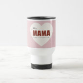 Modern Personalized Mama Heart Travel Mug Reisbeker (Center)