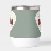 Modern Personalized Mama Heart Water Bottle (Links)