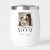 Modern Personalized Mom Photo Wine Tumbler (Voorkant)