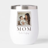 Modern Personalized Mom Photo Wine Tumbler (Achterkant)