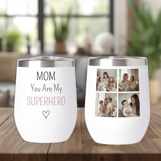 Modern Personalized Mom Superhero Photo Collage