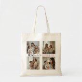 Modern Personalized Mom Superhero Photo Collage Tote Bag (Voorkant)
