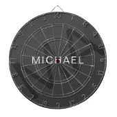 Modern Personalized Monogram Gray Dartbord (Voorkant)