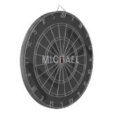 Modern Personalized Monogram Gray Dartbord (Voorkant Links)